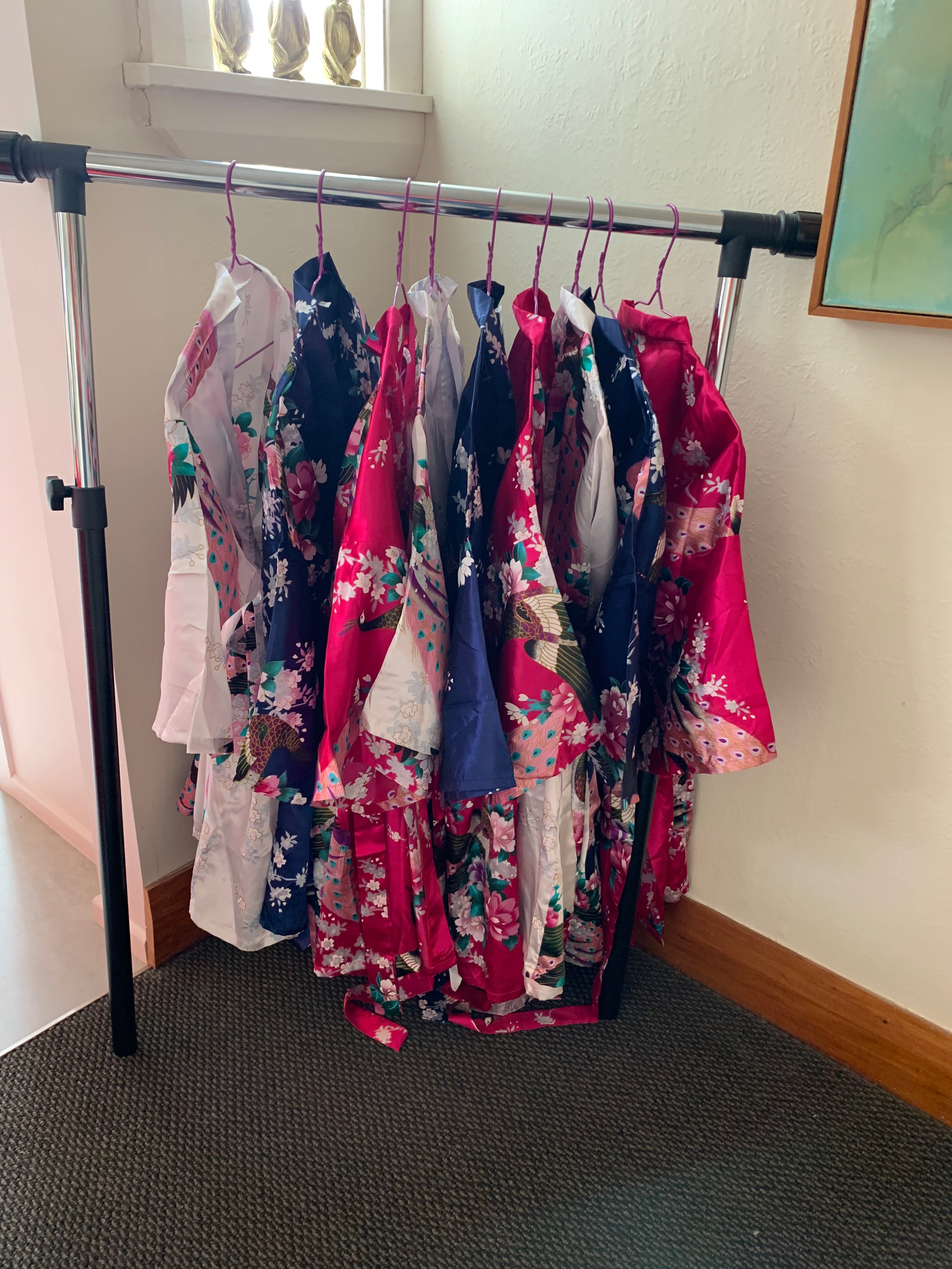 Silk robe pamper parties Wellington