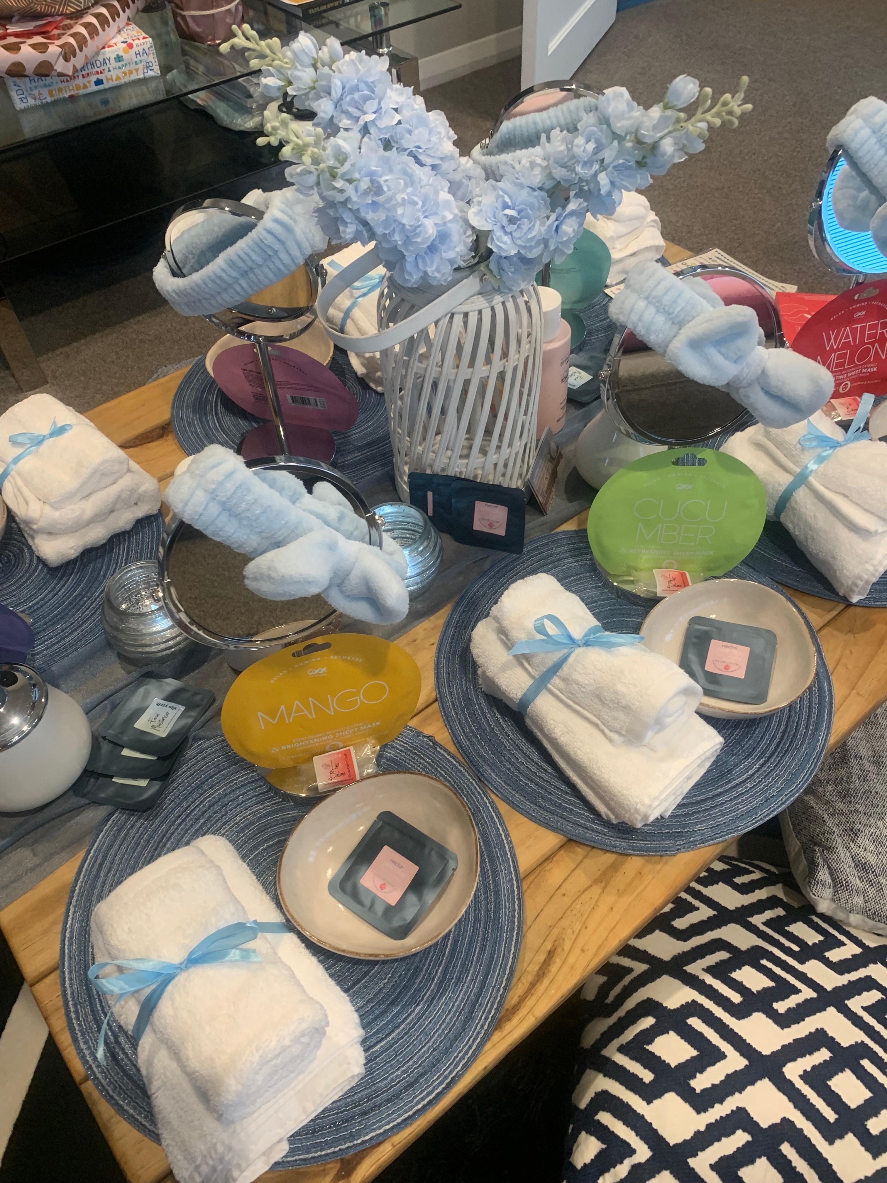 Blue pamper party Wellington kids party ideas