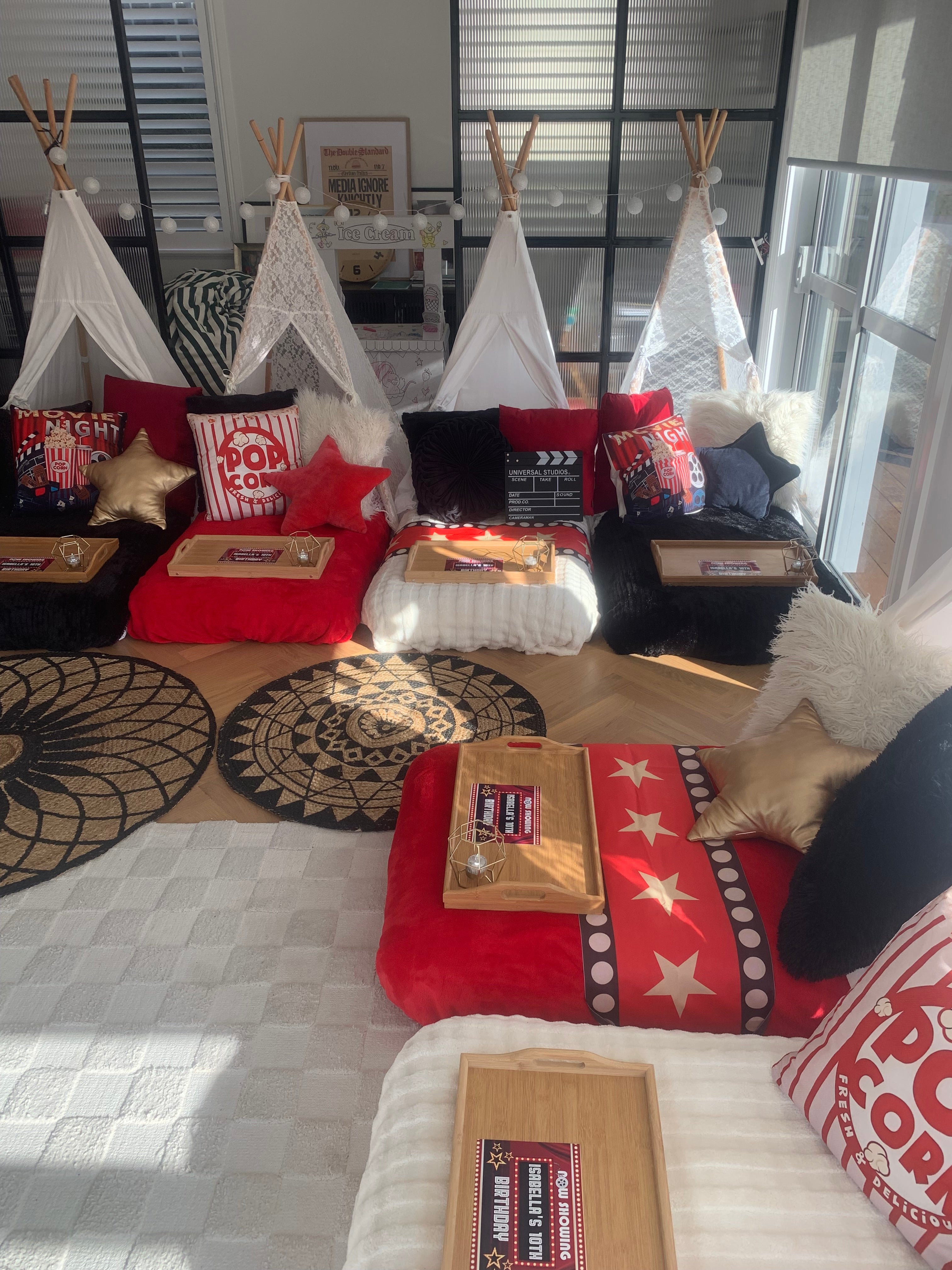 A movie night to remember - your next birthday celebration should be a teepee party by The Party Box Company