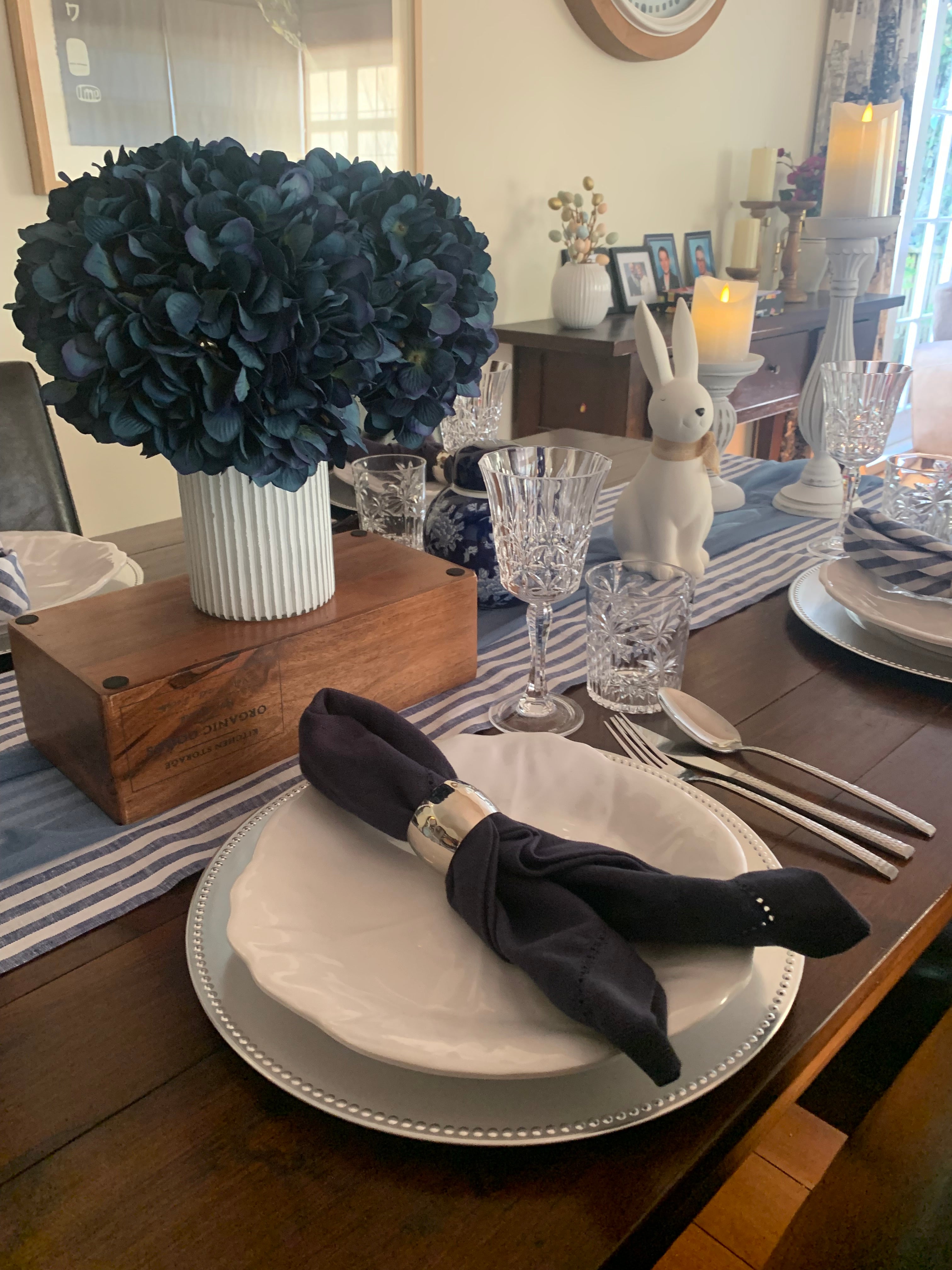 Wellington pretty picnic blue striped luxury event company