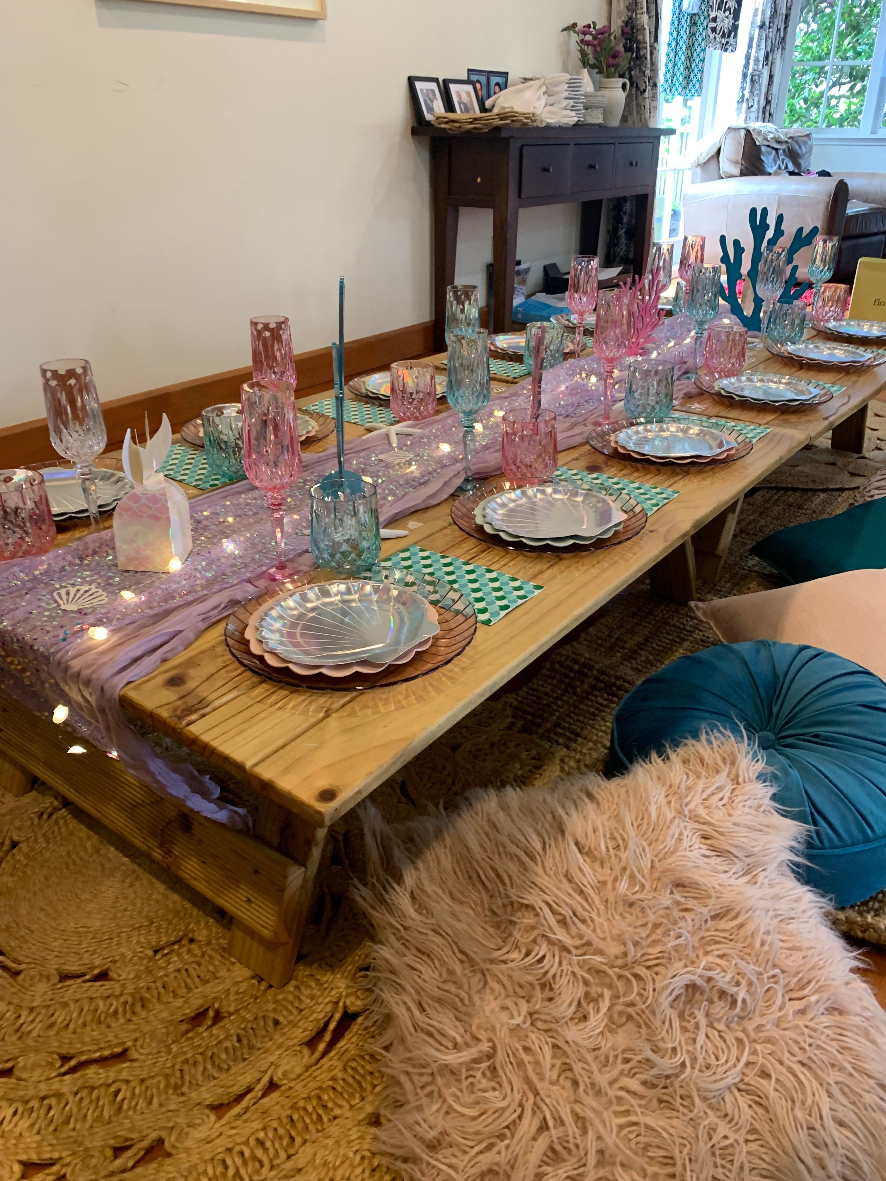 Mermaid themed kids picnic hire Wellington