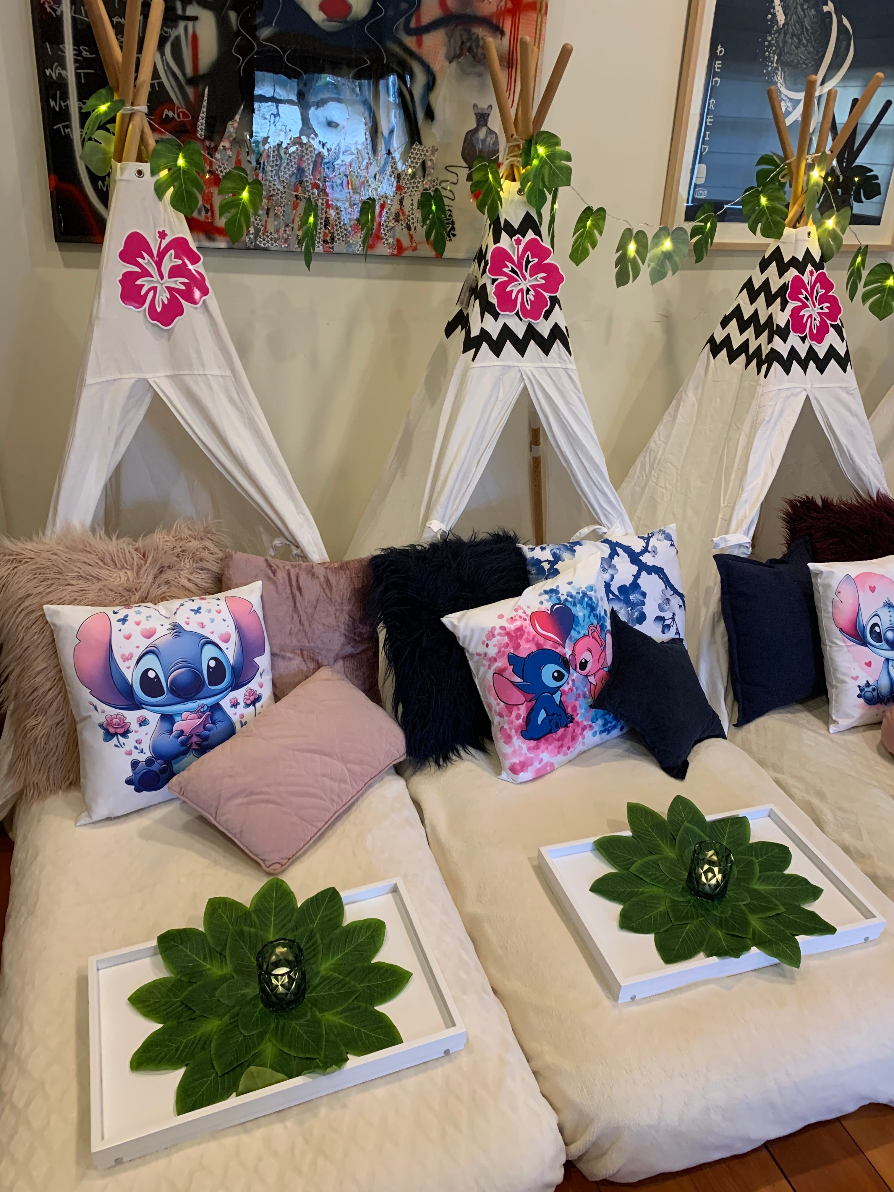 Stitch and Angel themed Ohana teepee party Wellington
