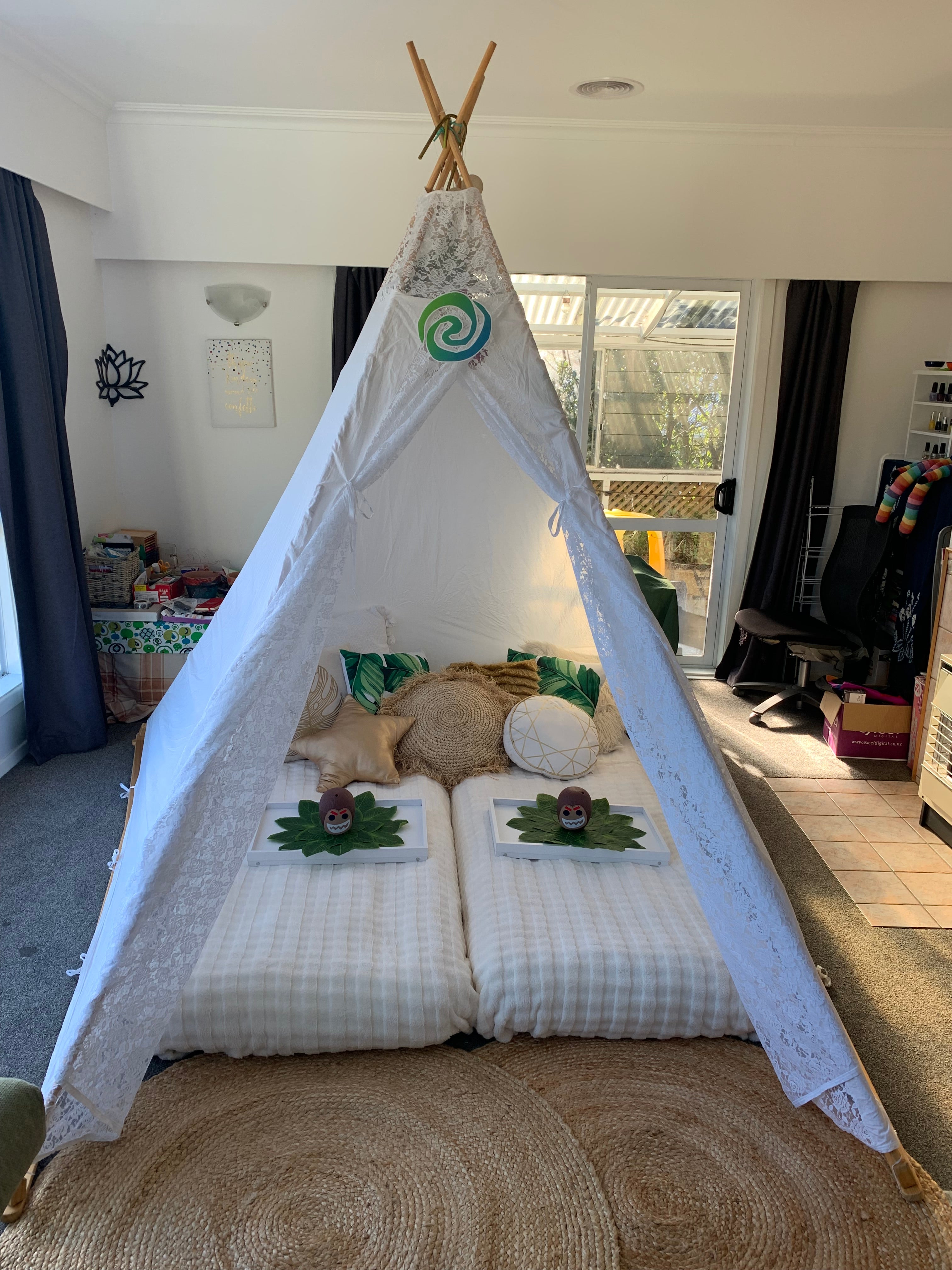 Moana themed mega teepee party hire Wellington