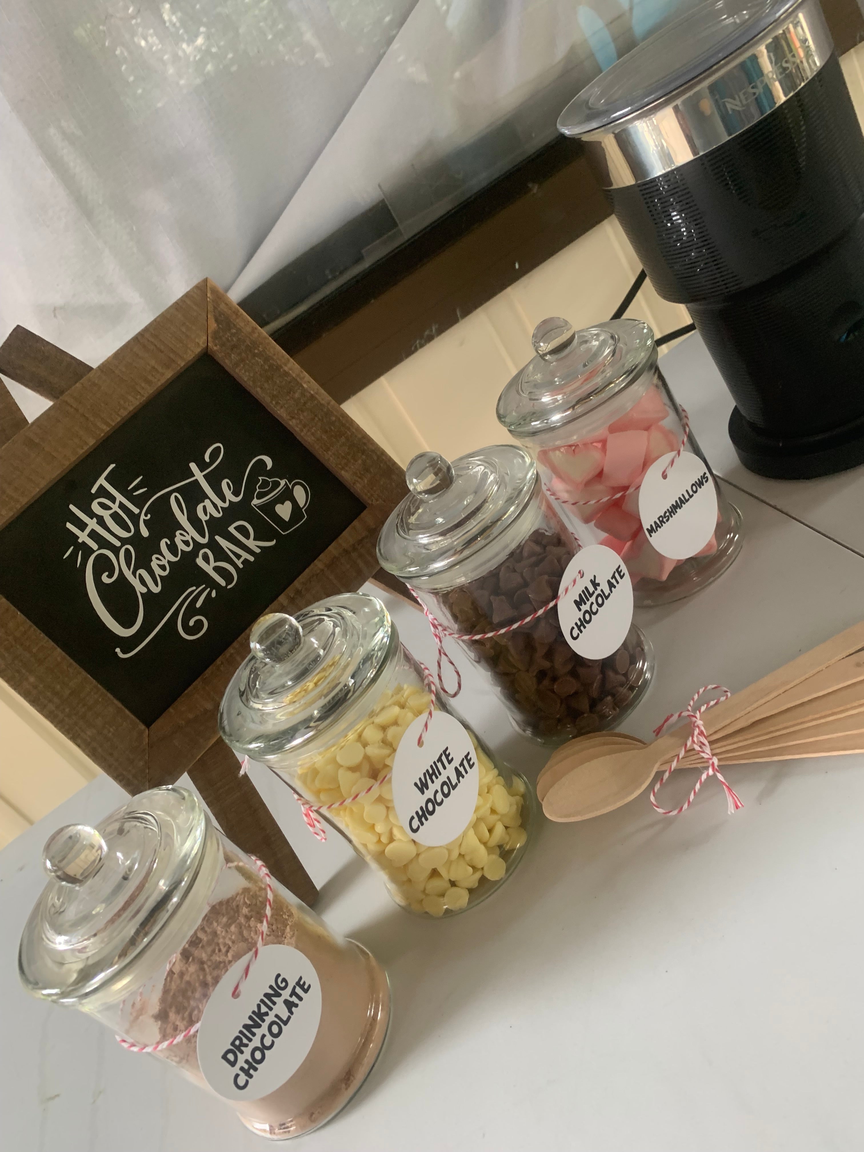 Hot chocolate station hire for teepee sleepovers in Wellington