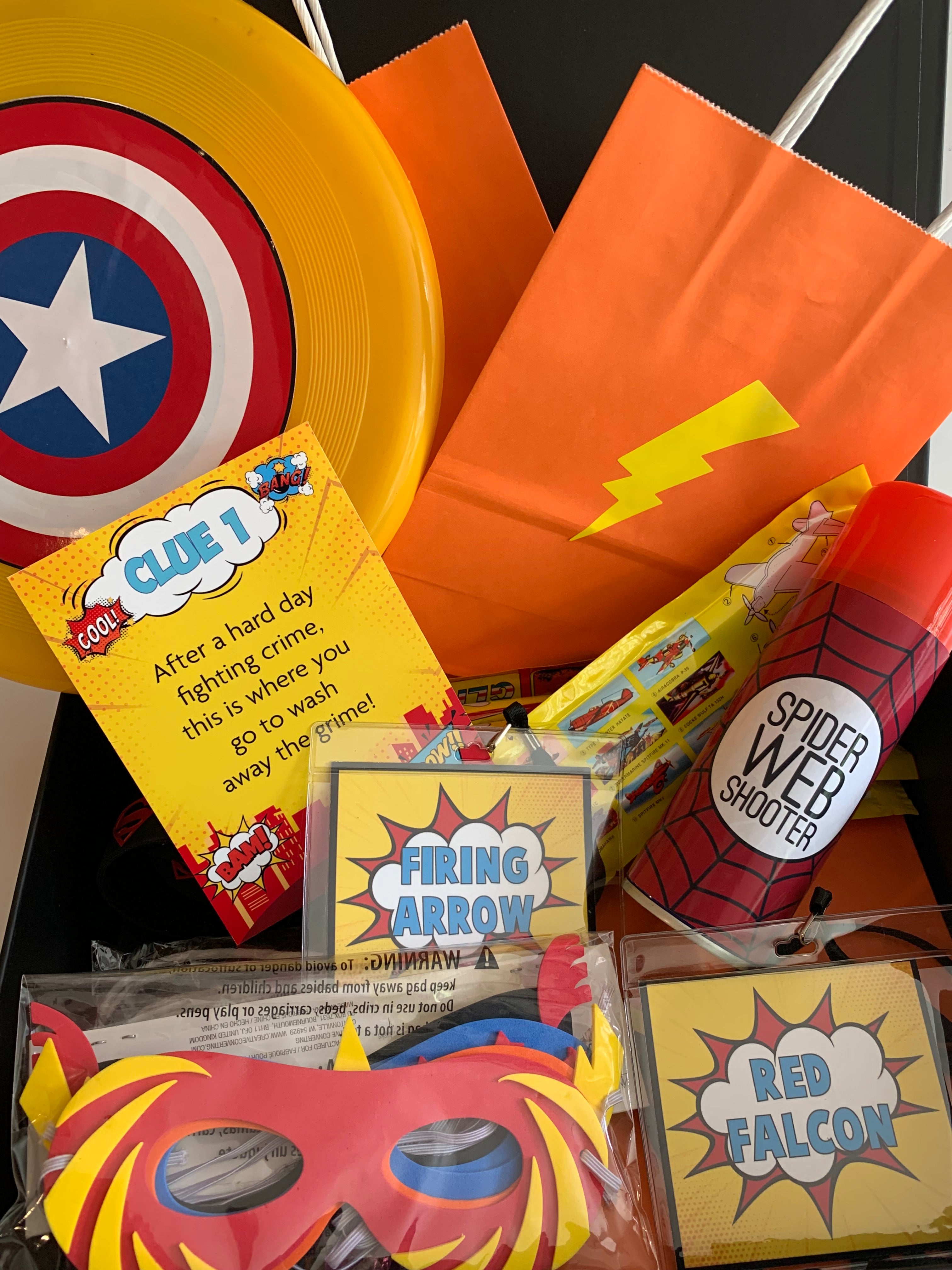 Kids party games superhero themed nz