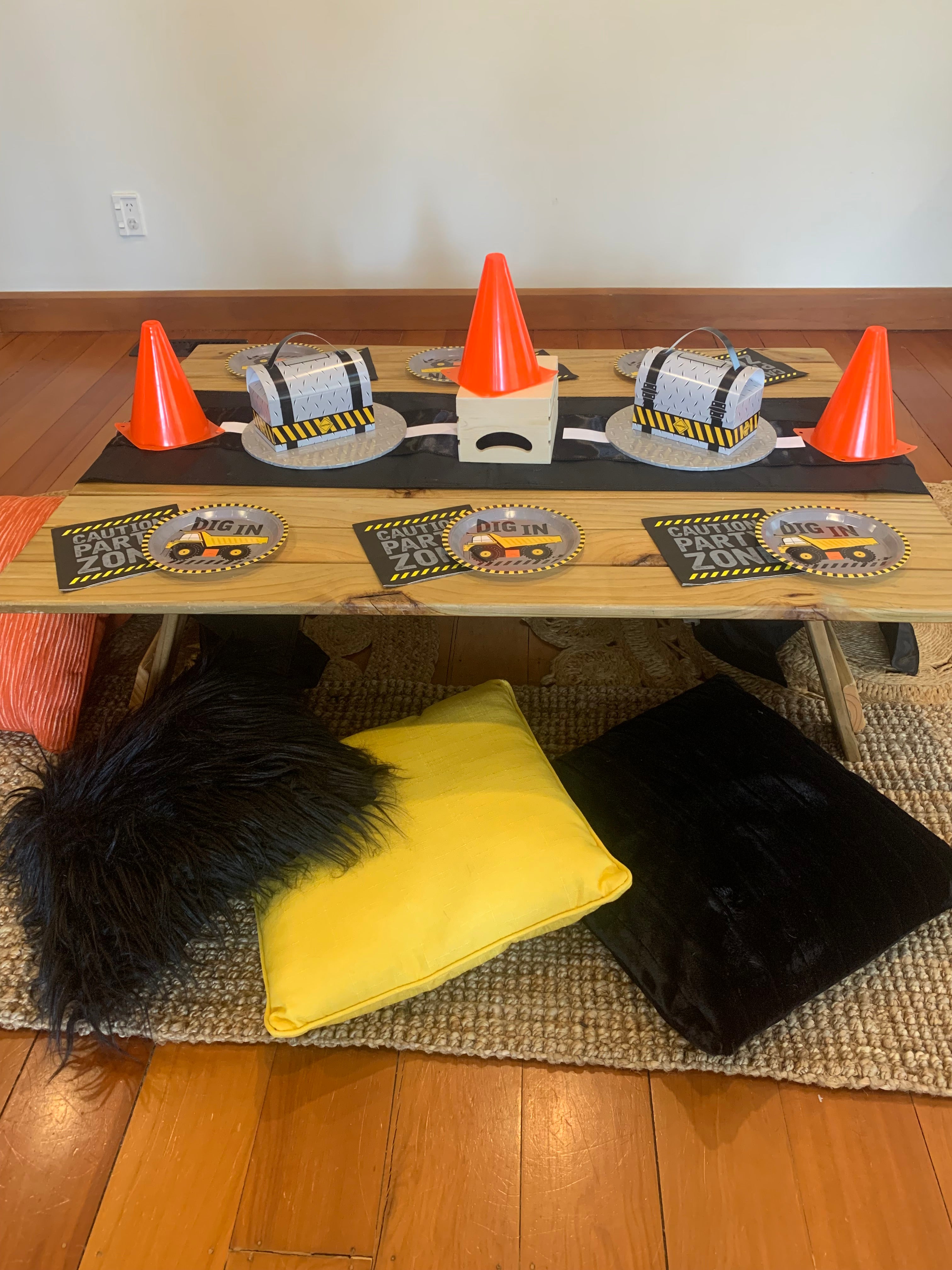 Construction themed party planner Wellington kids parties
