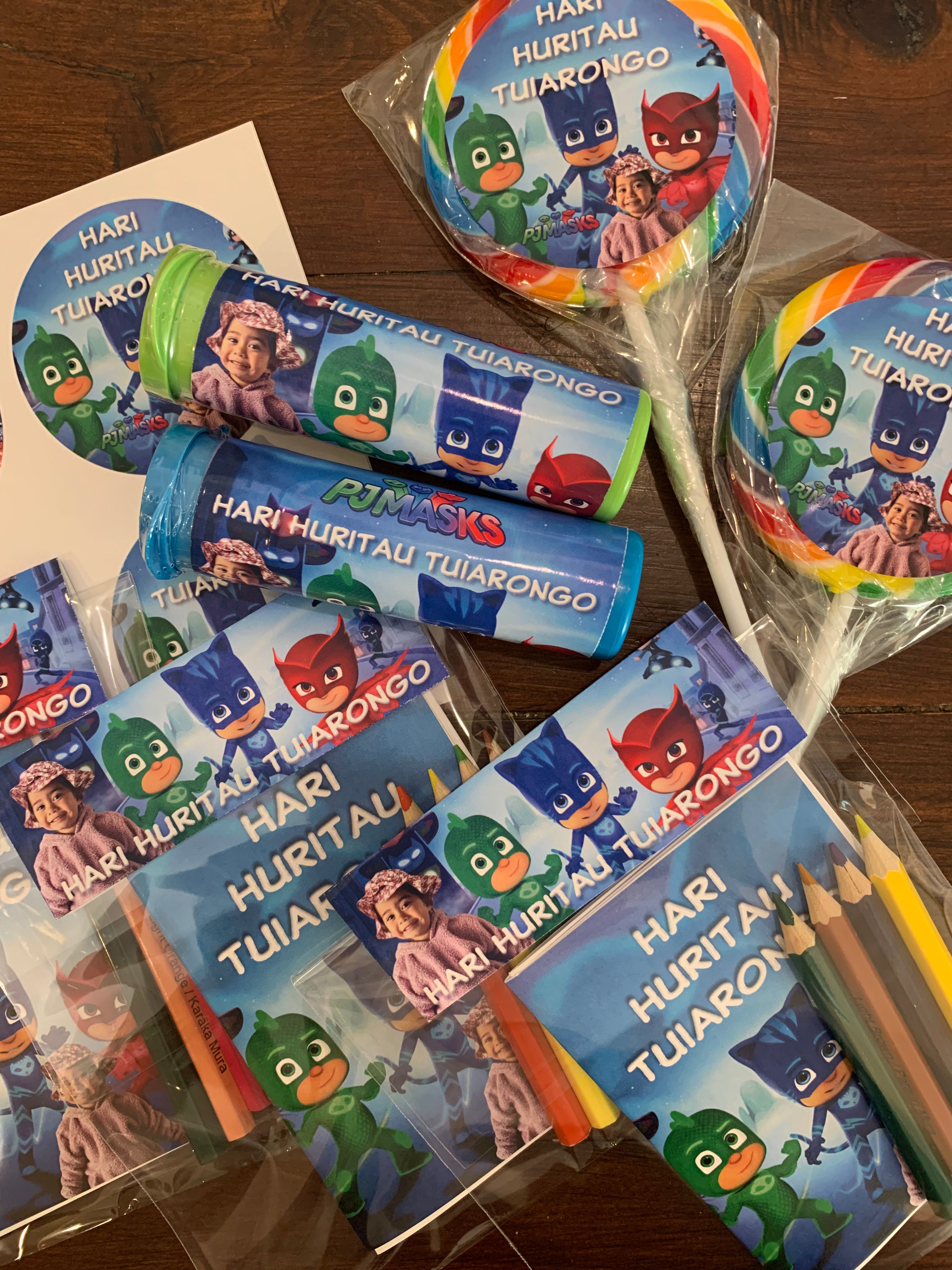 PJ Masks personalised lollipops