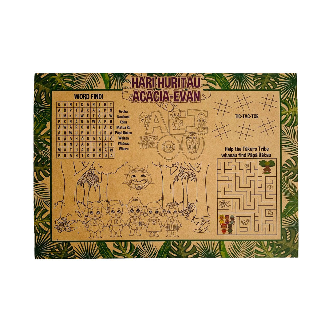 Tākaro Tribe placemats