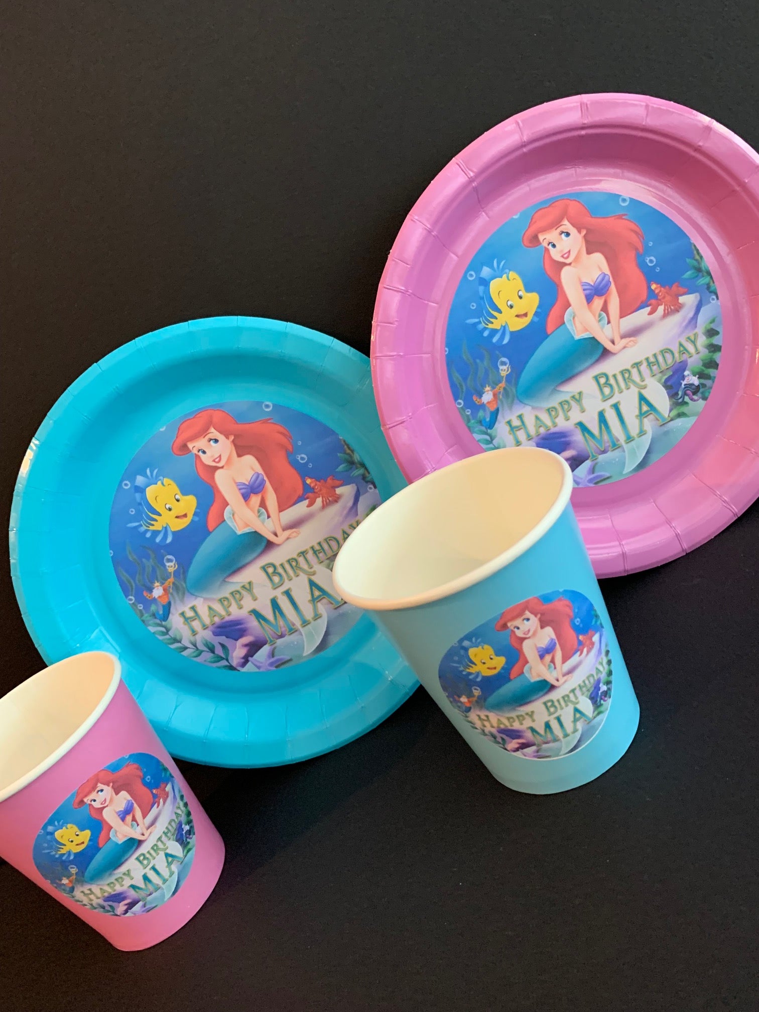 The little mermaid party tableware