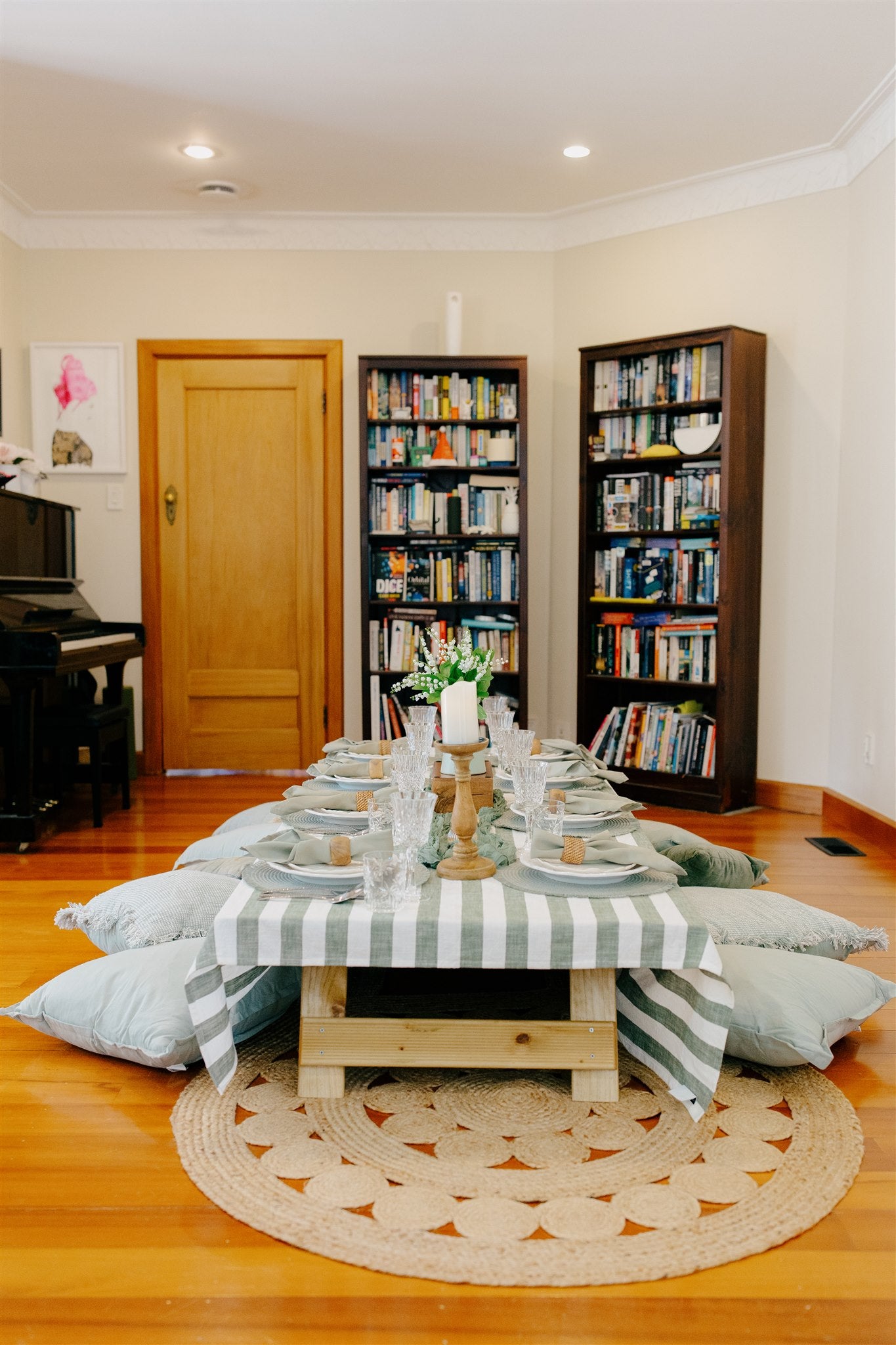 Hens party picnic Wellington striped sage beauty