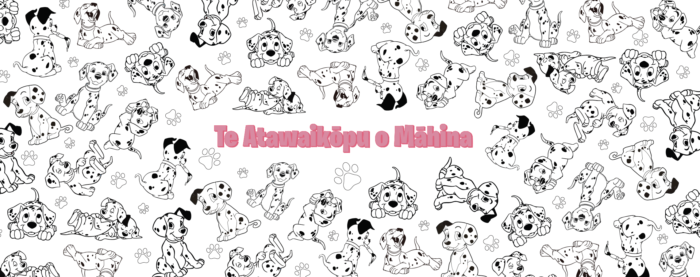 Puppy dog dalmatian colouring in