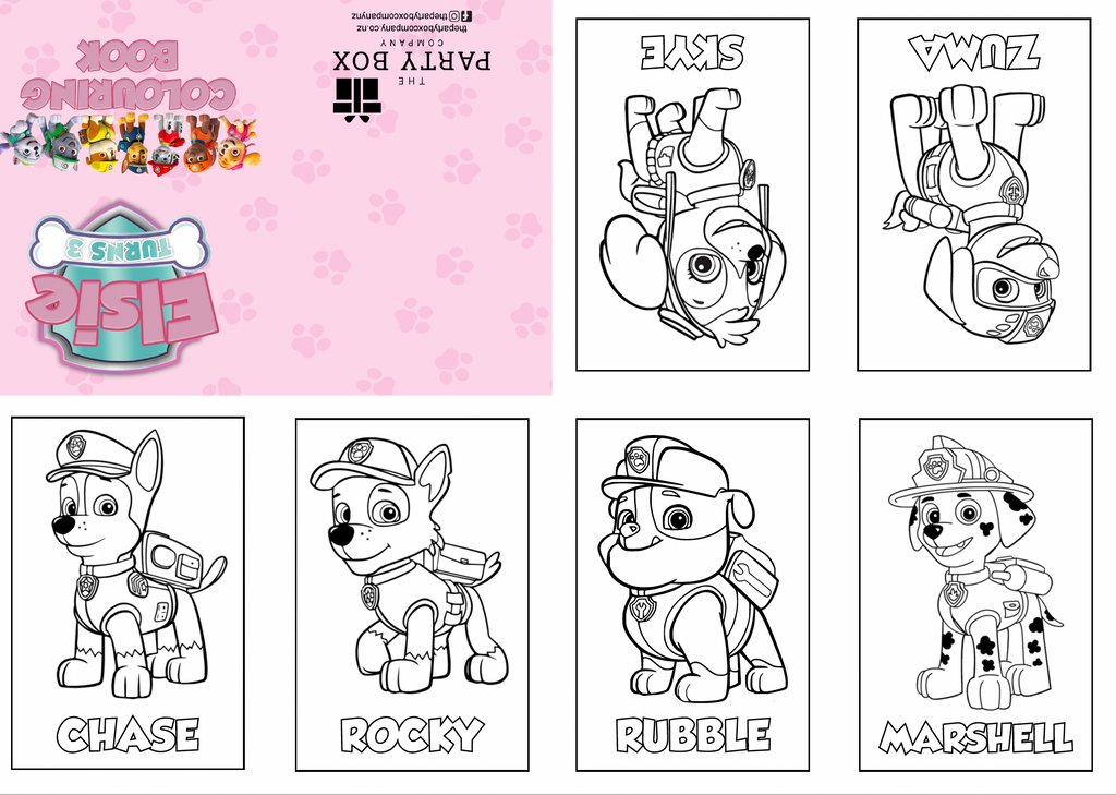 PAW PATROL MINI COLOURING BOOKS WITH PENCILS