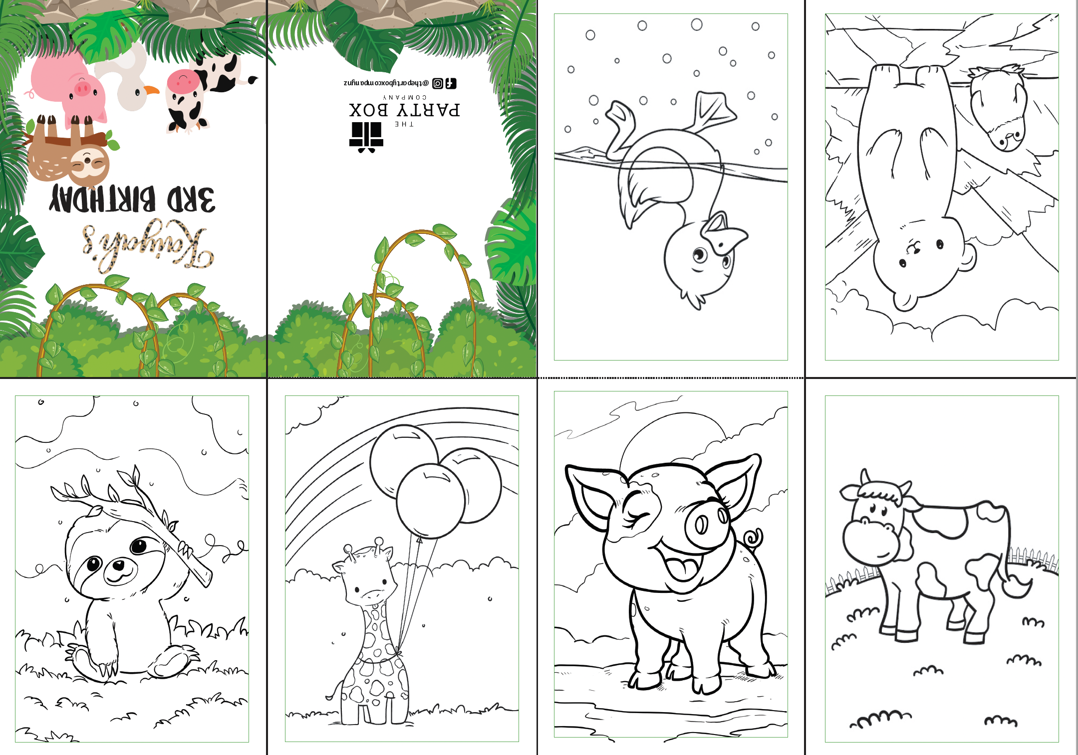 Wild one farm animal colouring book