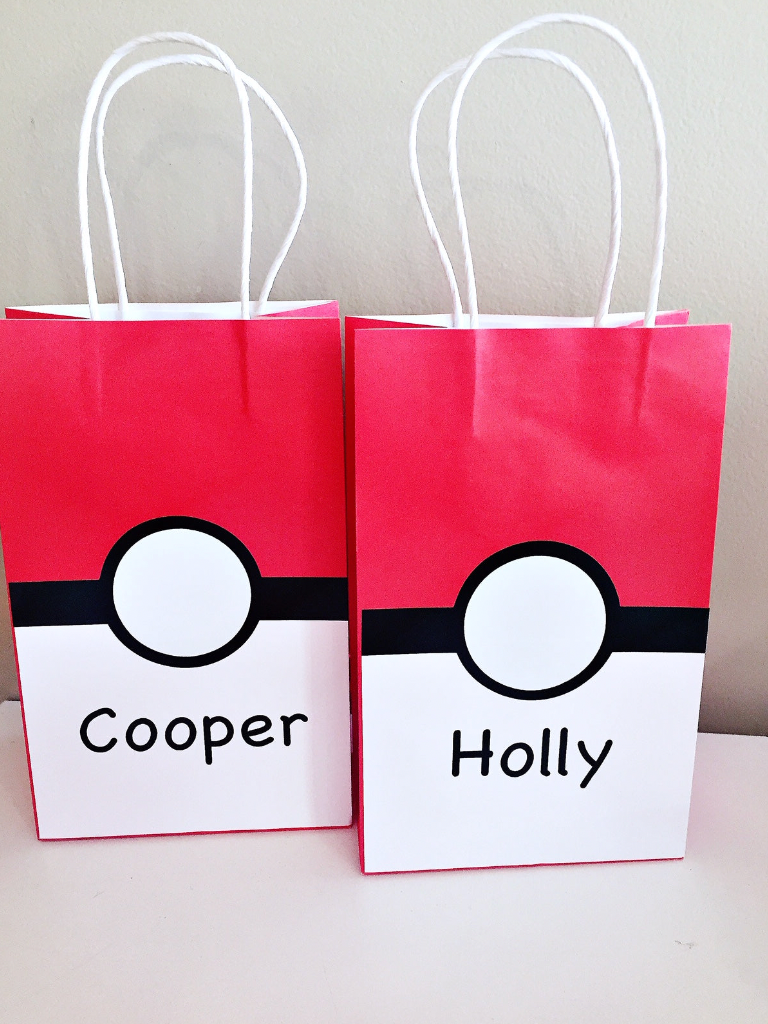 Pokemon personalised party bags