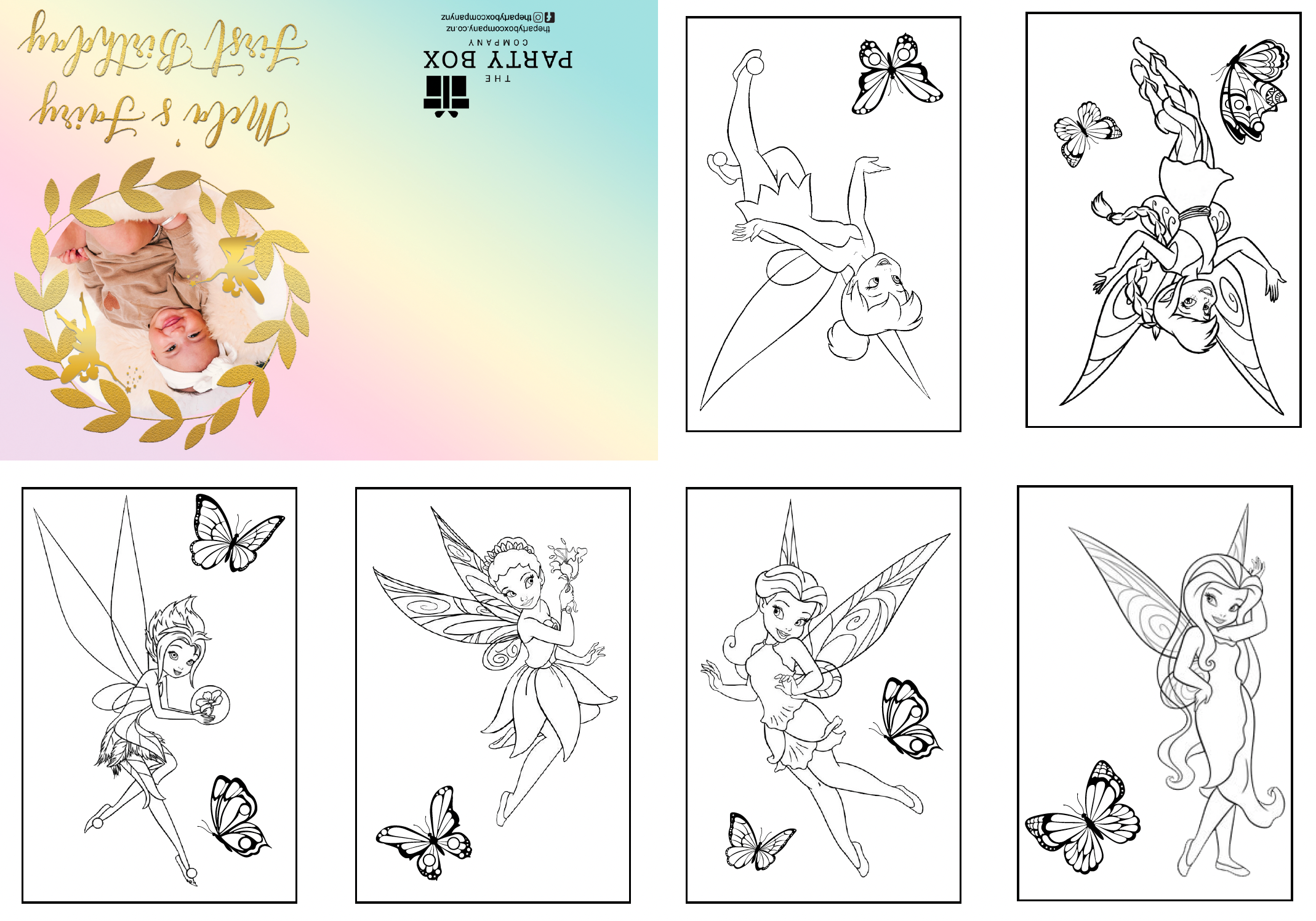 Fairy mini colouring book