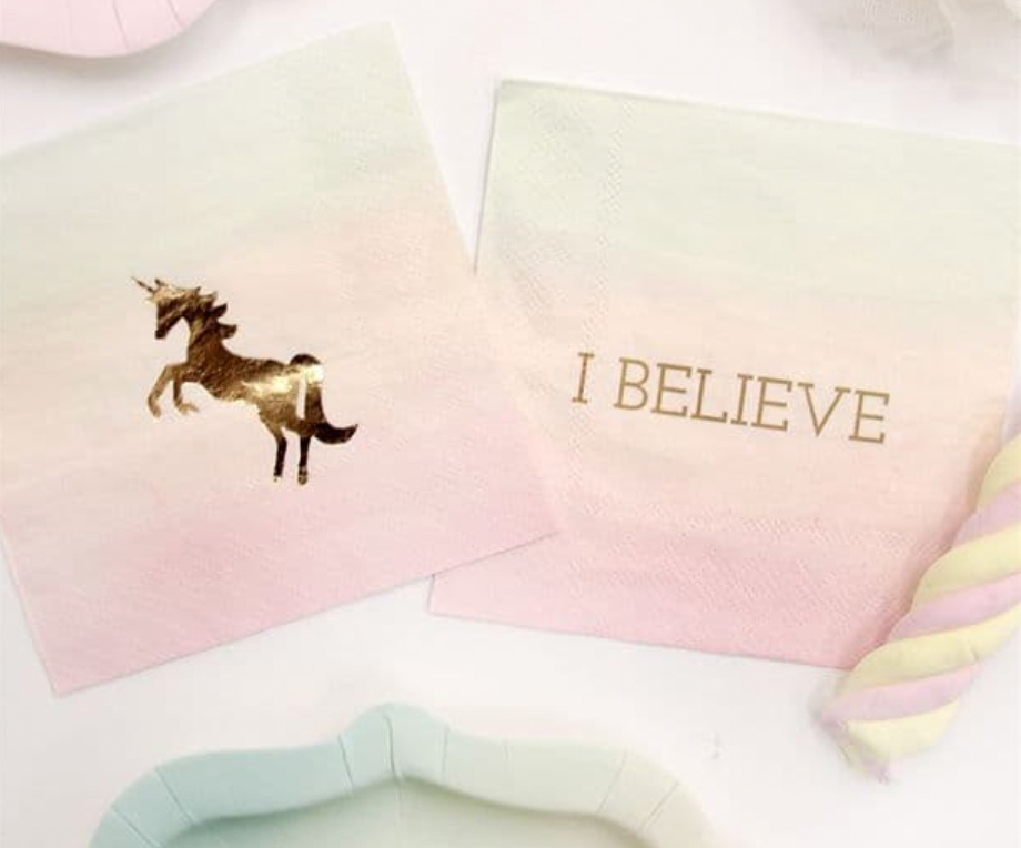 Unicorn party napkins