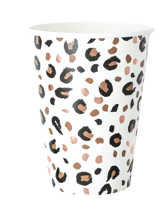 Leopard print cups