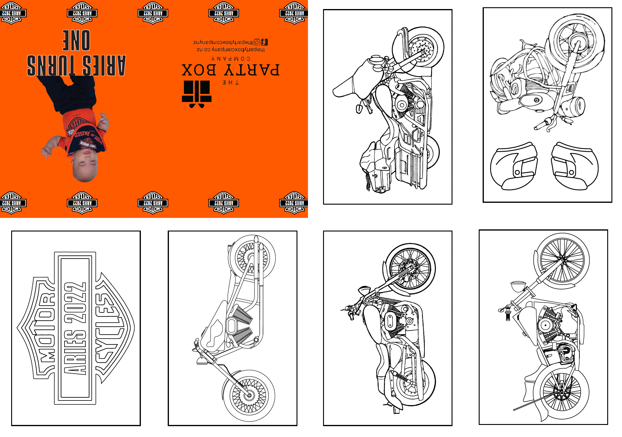 Harley Davidson colouring book