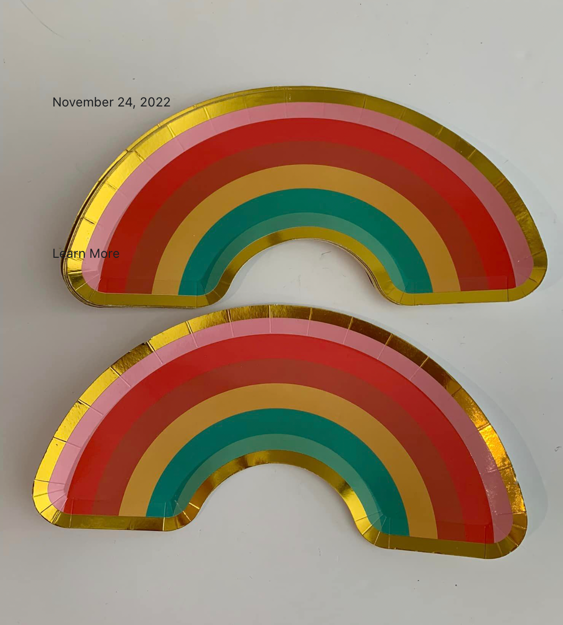 Rainbow party plates