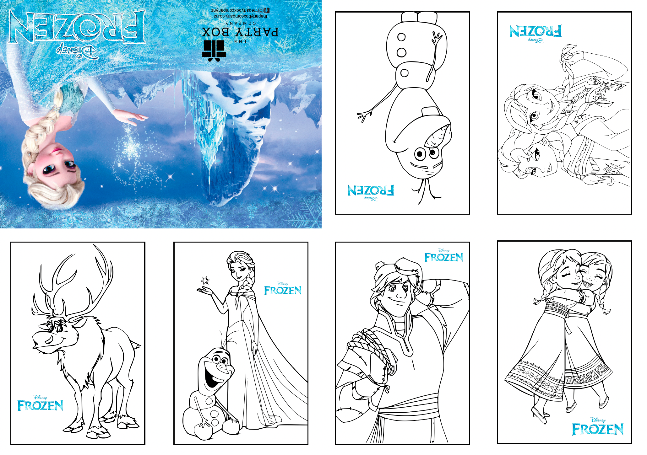 Frozen mini colouring book