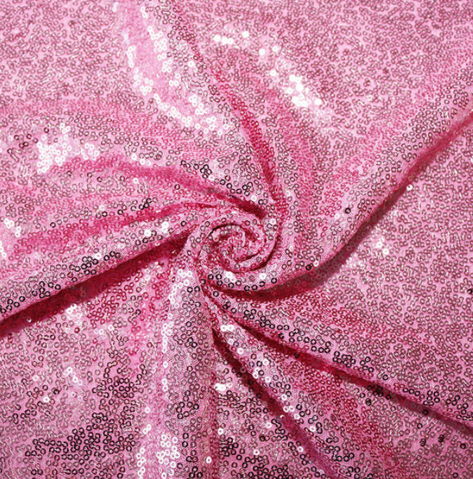 Dark pink sequin table runner