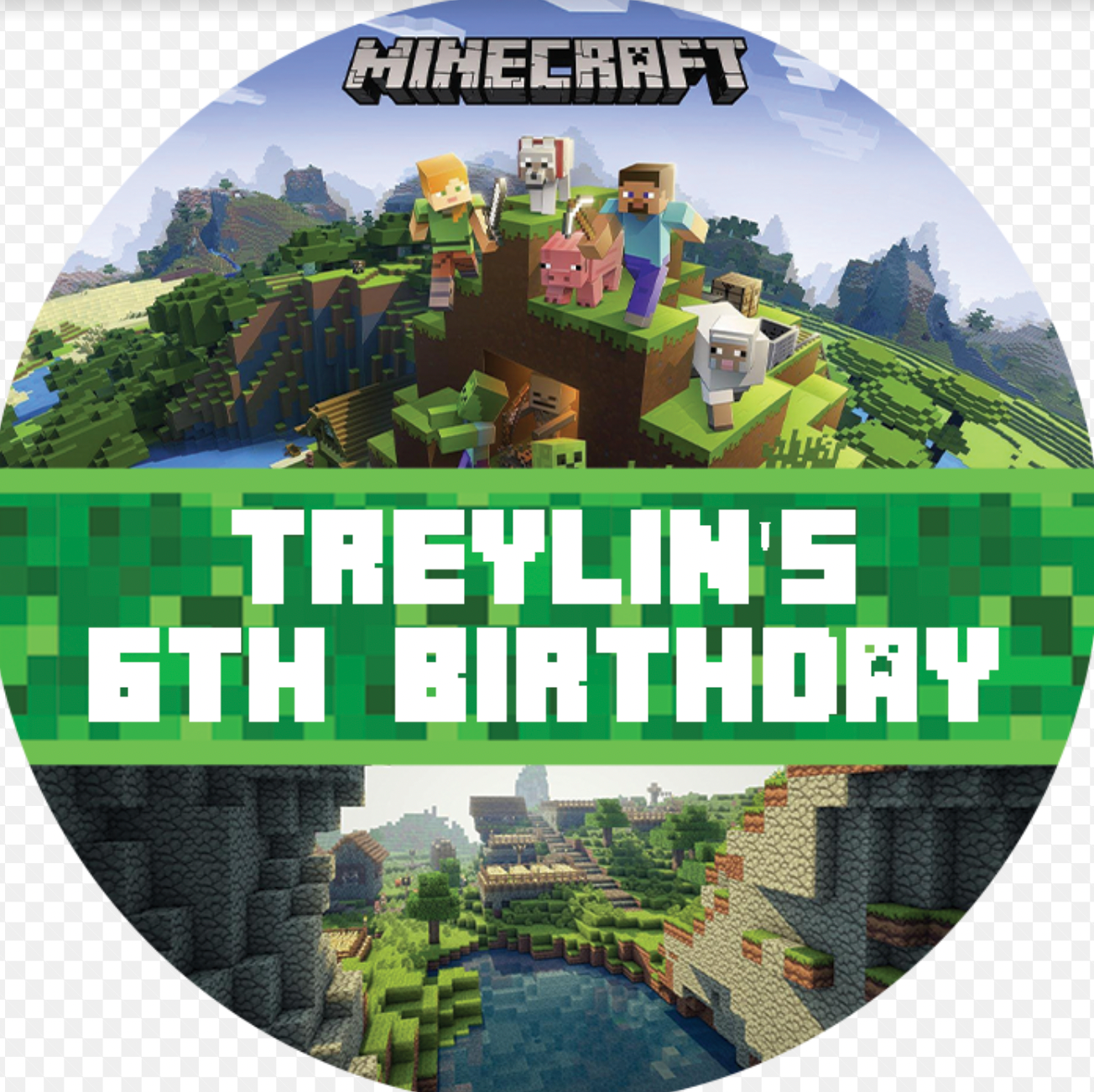 Minecraft personalised stickers nz