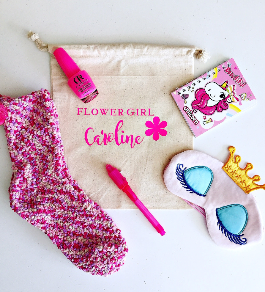 Personalised cotton bags perfect for sleepovers or slumber parties NZ