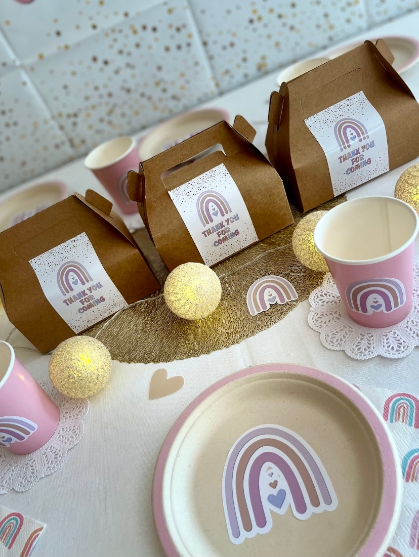 BOHO RAINBOW PARTY PLATES