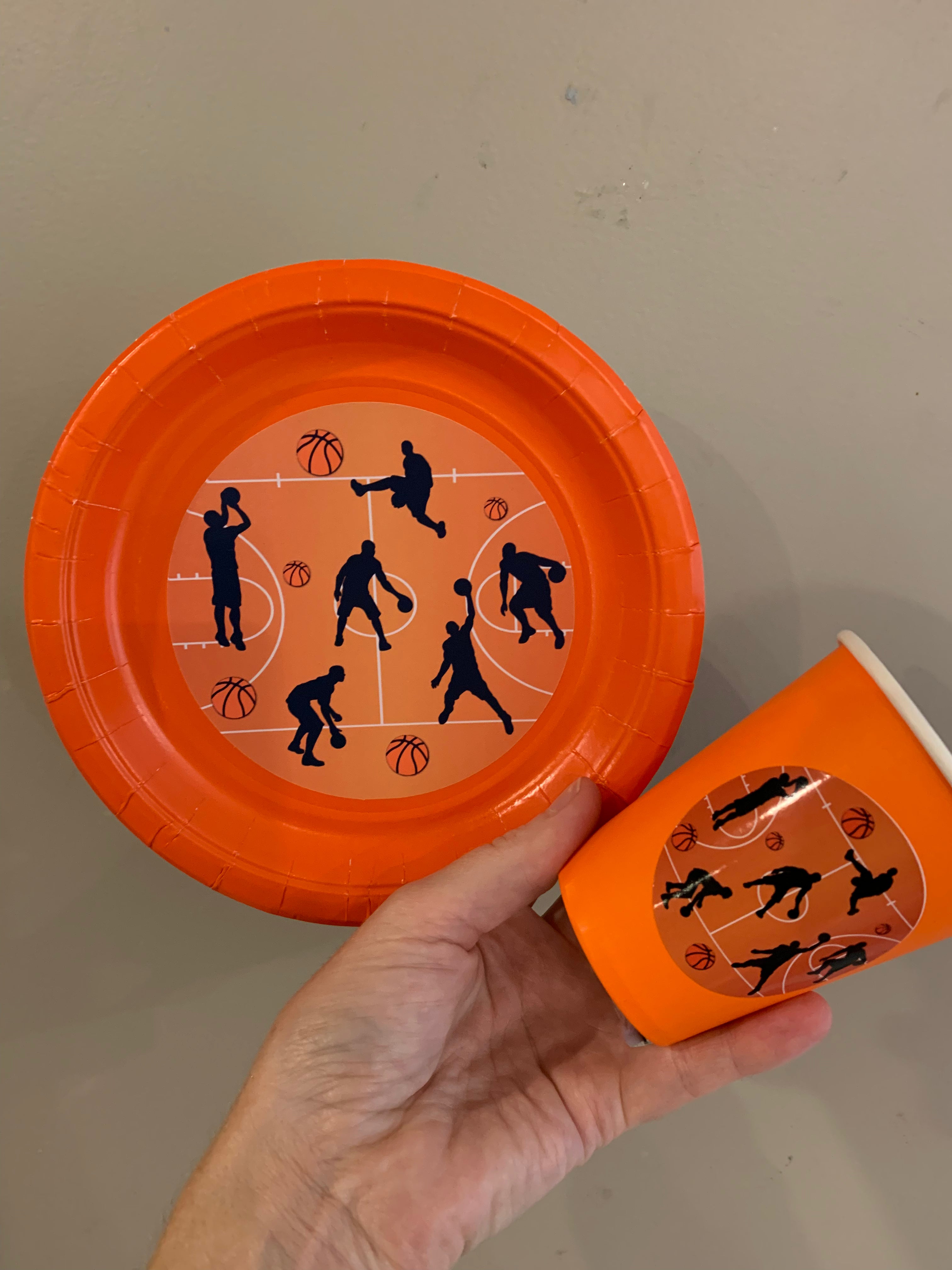 Basketball themed tableware