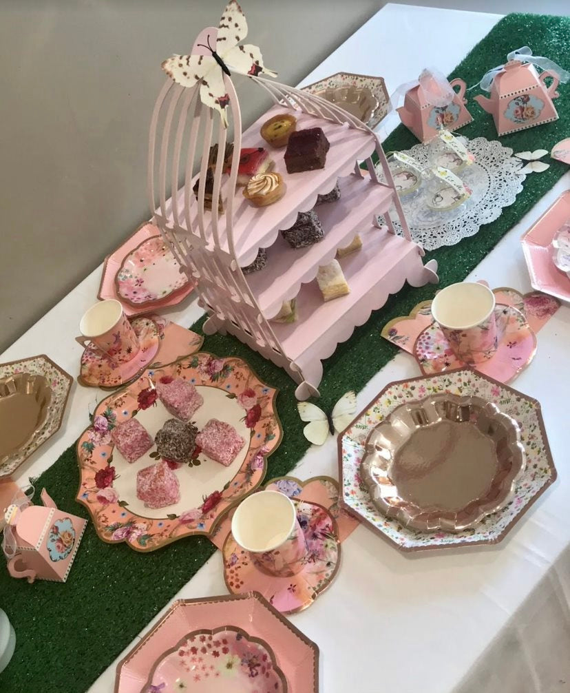 Garden party high tea party setups