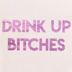 ADULT THEMED COCKTAIL NAPKINS - DRINK UP