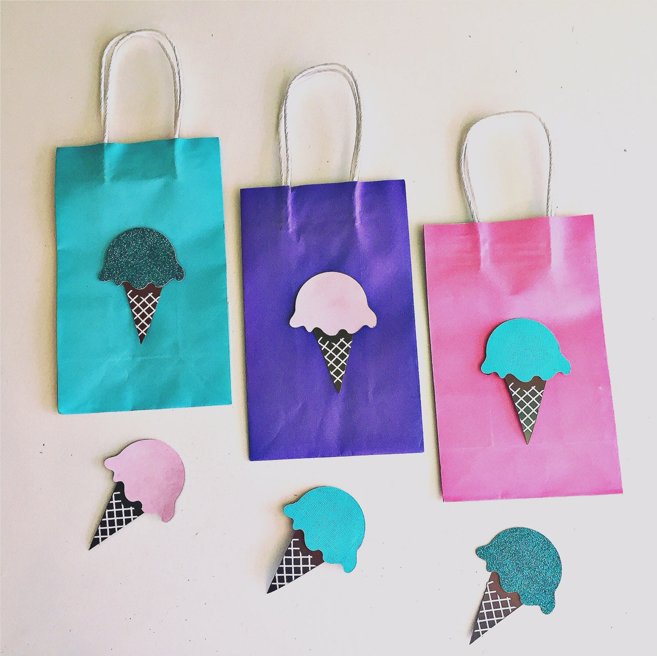 ice cream personalised gift bags