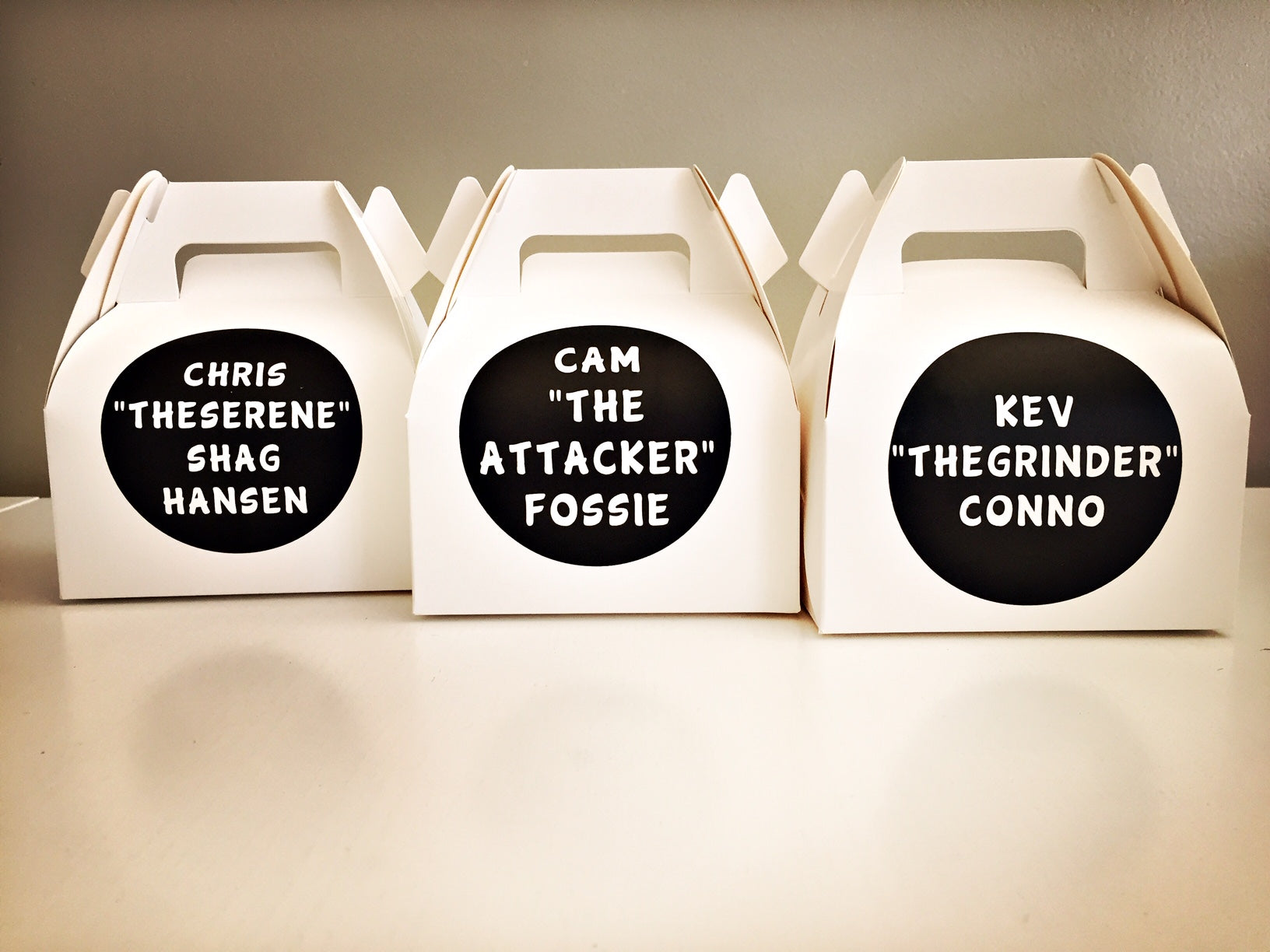 Personalised party gift boxes