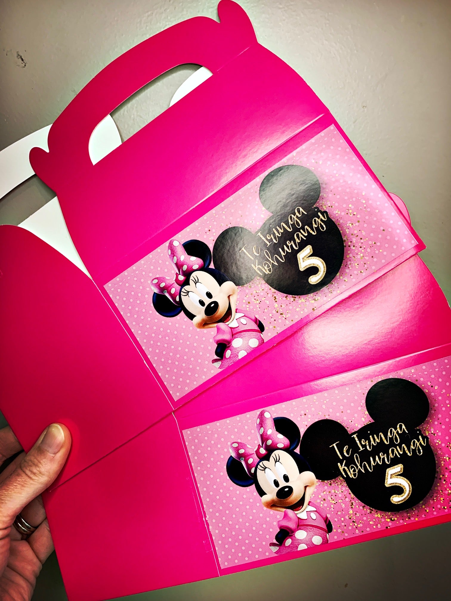 Minnie mouse personalised gift boxes