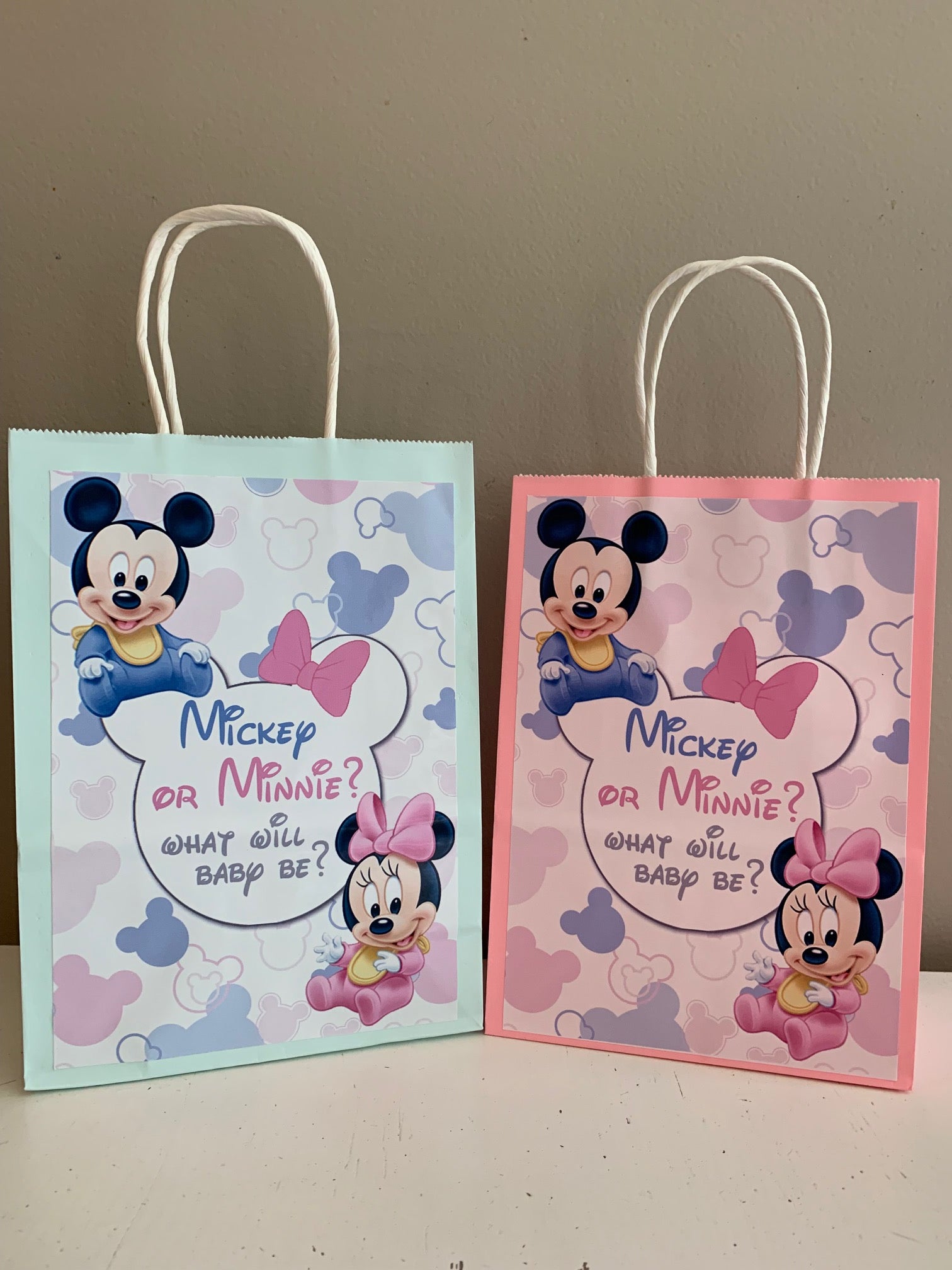 Gender reveal party bags