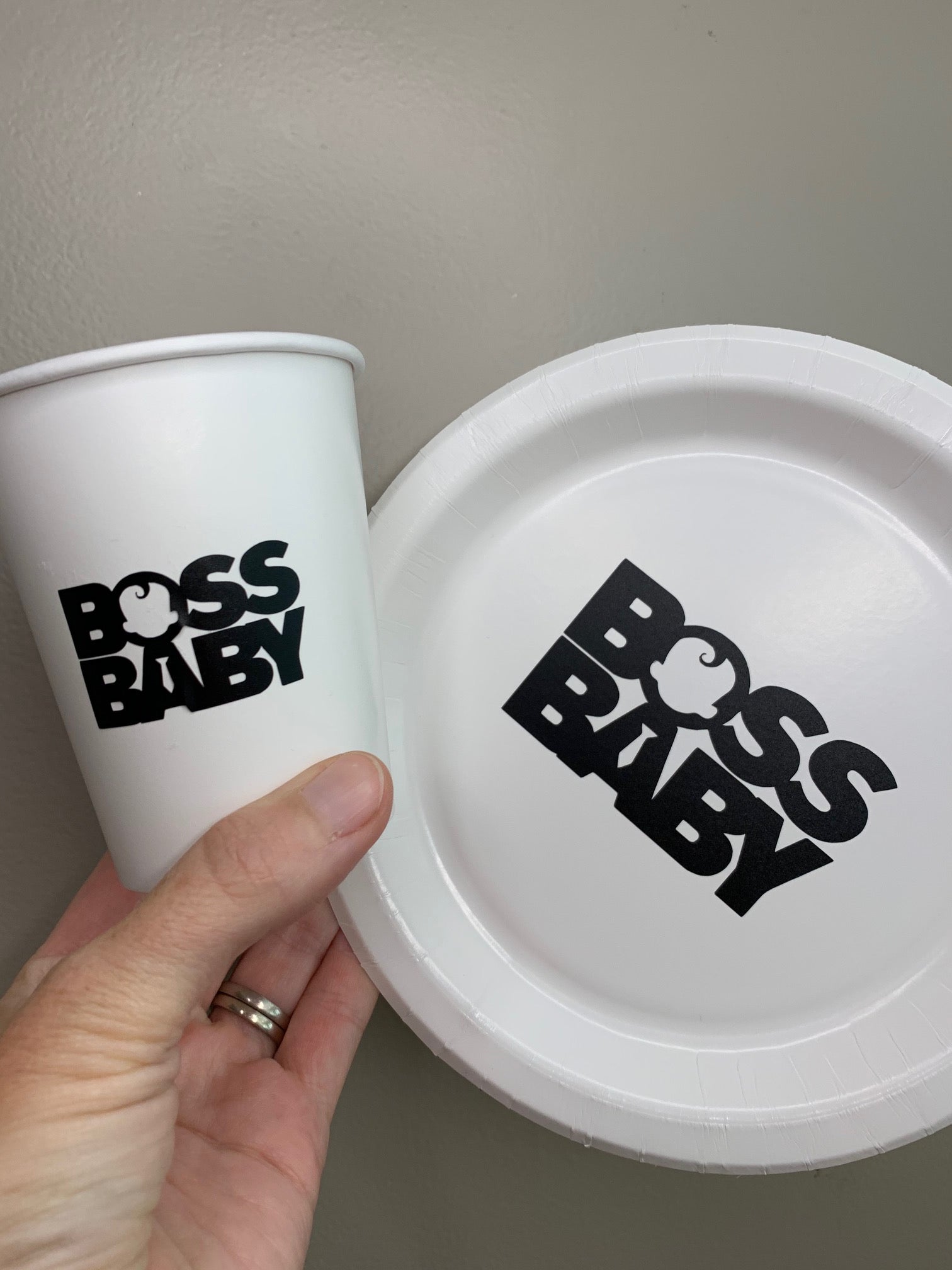 Boss Baby party plates and cups
