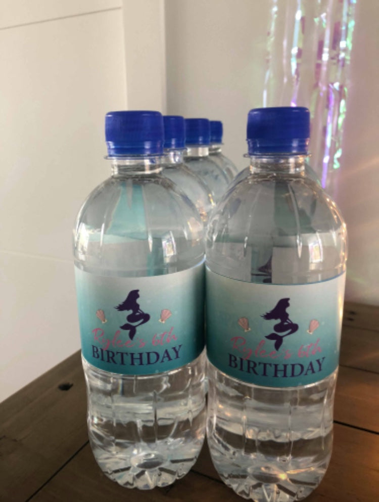 WATER BOTTLE LABELS