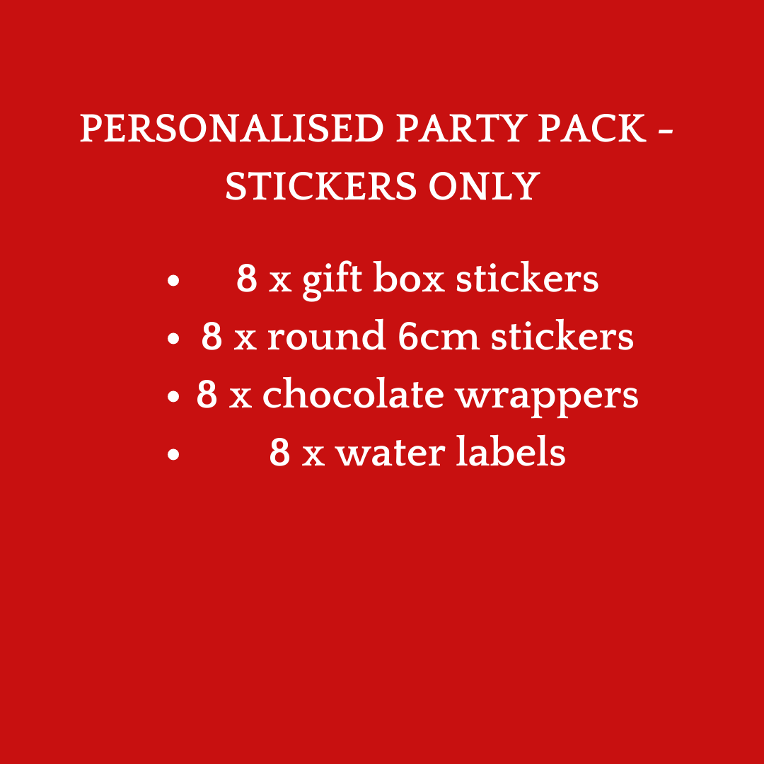 PERSONALISED STICKER ONLY PARTY PACK