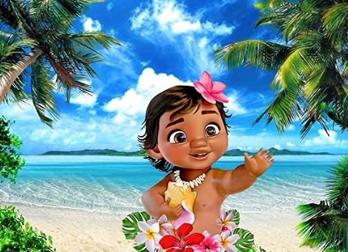 MOANA OR MAUI PERSONALISED BACKDROP