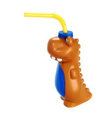 Dinosaur cup with straw party favour