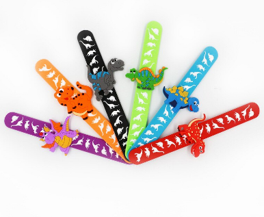 Dinosaur slap bracelets party favours