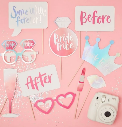 Hens photo booth discount props