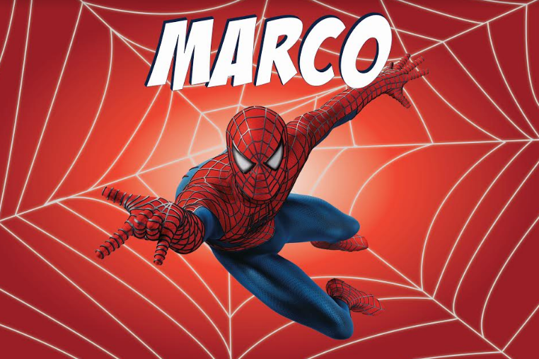 Spiderman personalised backdrop