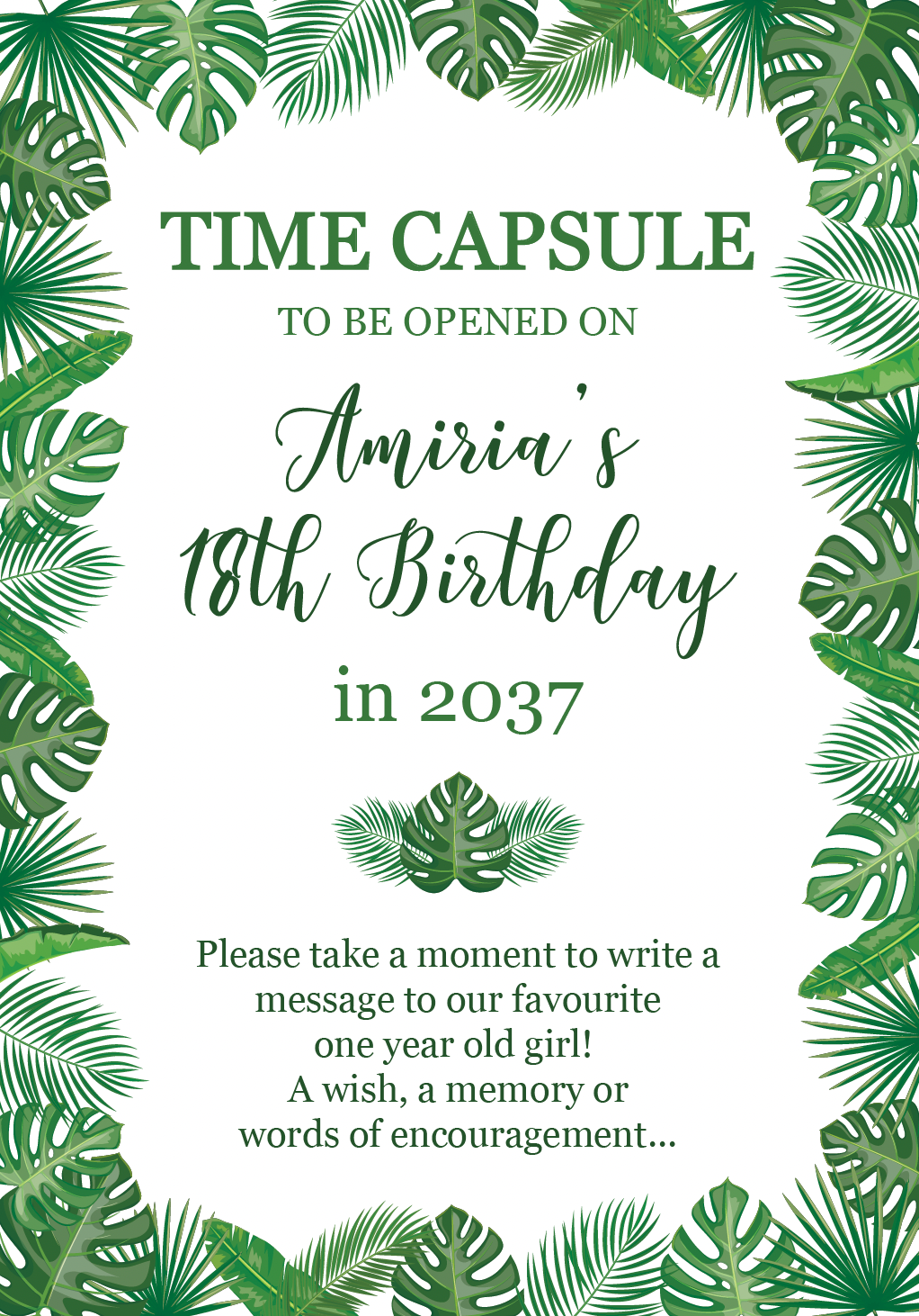 Takaro tribe themed time capsule poster