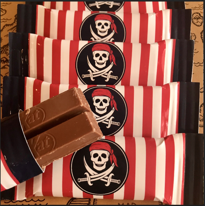 Pirate themed kit kats