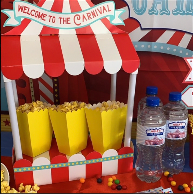 Circus carnival popcorn stand