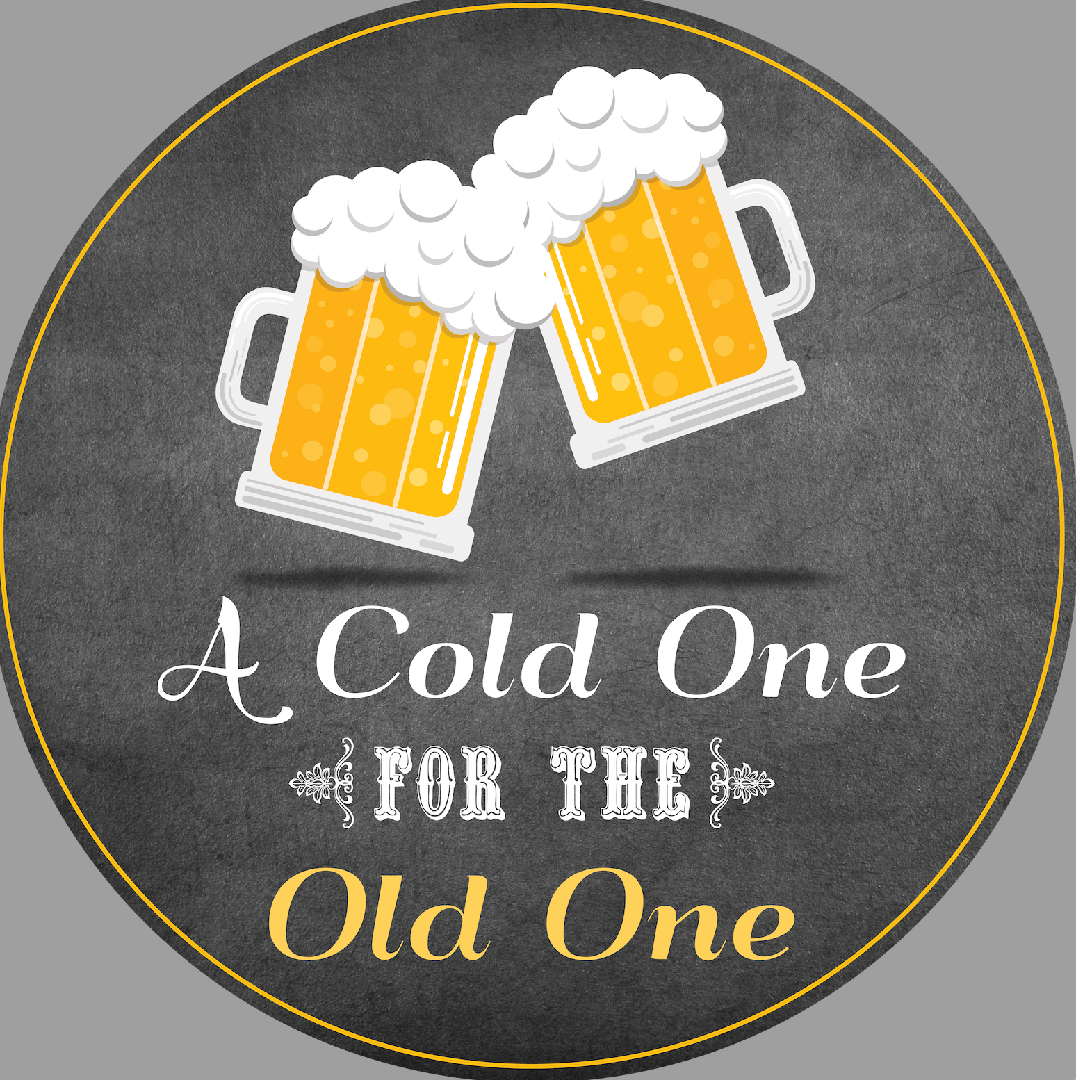 A cold one for the old one 50th birthday backdrop