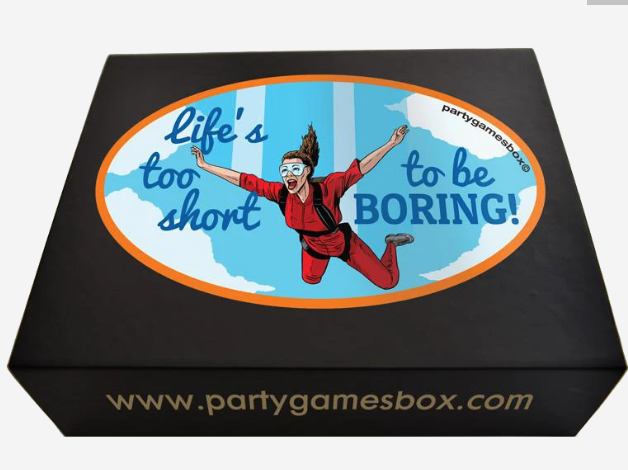 Life's too short to be boring hens party games box