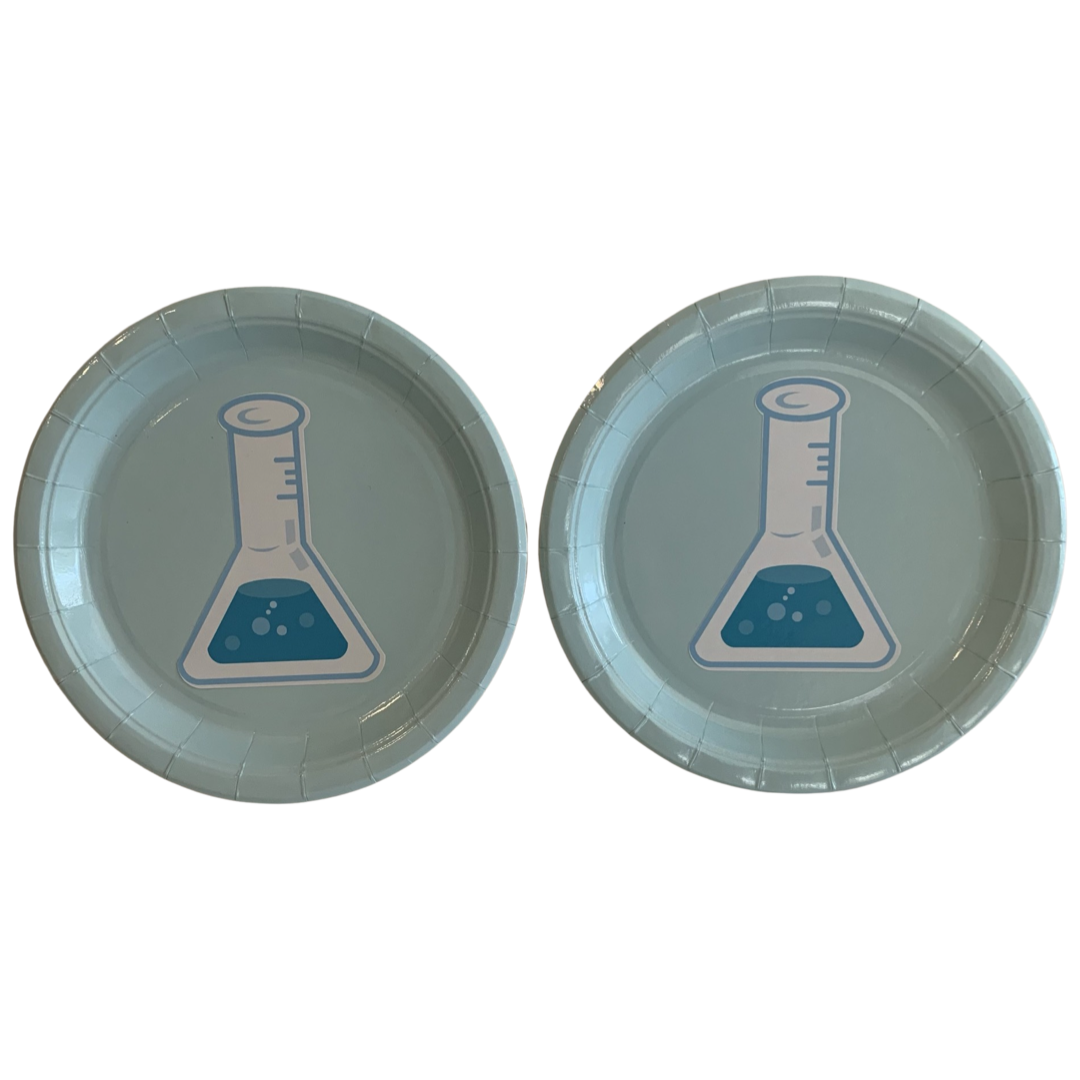 Science party plates