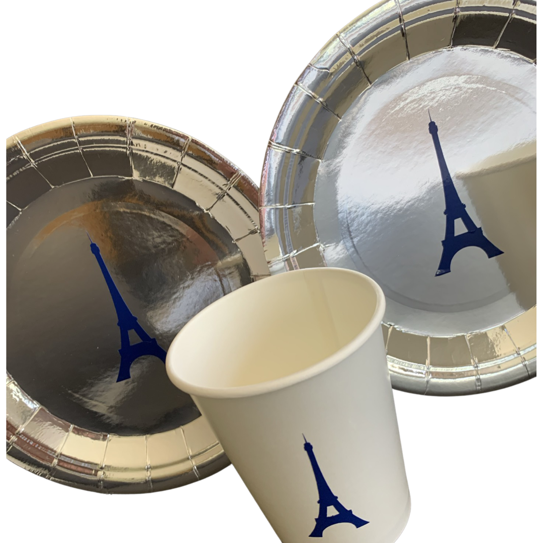 Paris themed party tableware